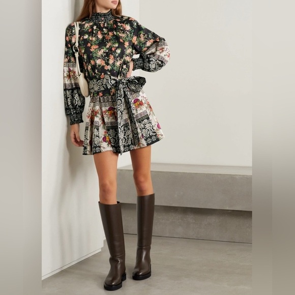 NEW ALICE + OLIVIA Janis Mock Neck Mini Dress 10 - Picture 4 of 11